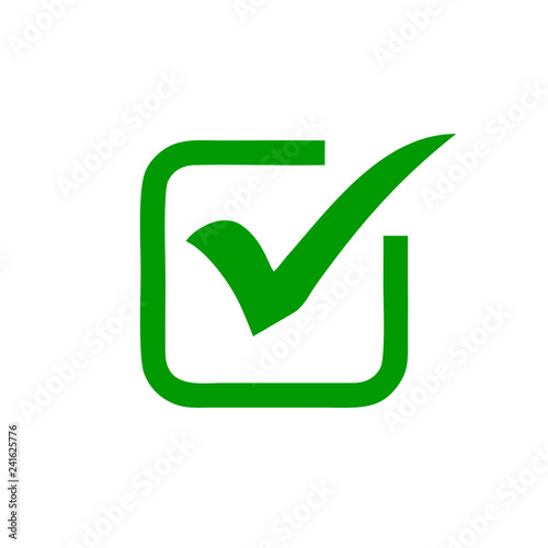 green check mark in box symbol