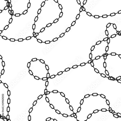 Chain Jewelry Seamless Pattern Background. Vector Illustration