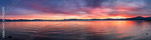 Beautiful sunset views of Lake Tahoe, California