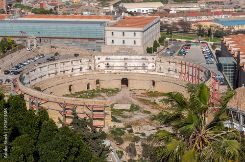 Views of the old bullring of Cartagena, in the province of Murcia, Spain. It was built in 1853.
