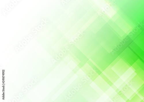 Abstract square shapes green background