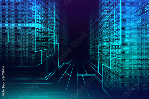 Digital binary code matrix background in graphic concept