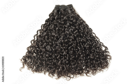 kinky curly black human hair weaves extensions bundle