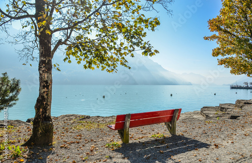 Landscape of Lake Brienz, Switzerland