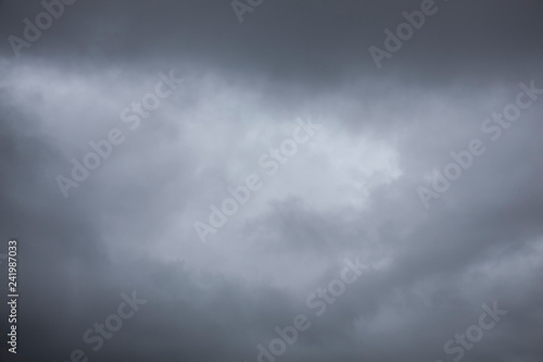 Cloudscape background of overcast cumulus clouds