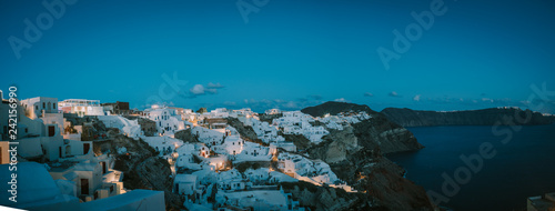 Panorama of Oia village on Santorini island