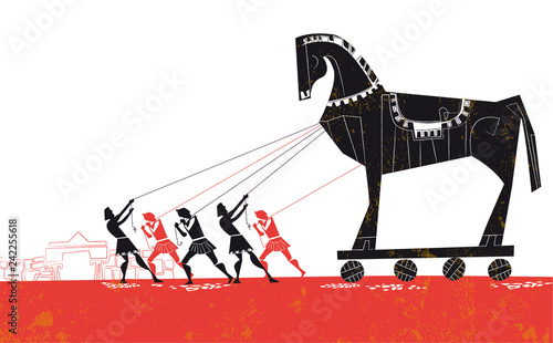 troy horse vector illustration