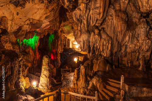 Jang cave, Beautiful cave in Vangveang, Laos.