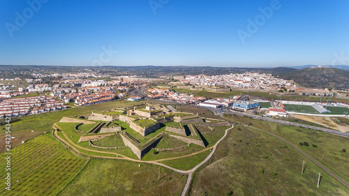 Aerial. Forte Santa Luzia in Elvas Portugal.