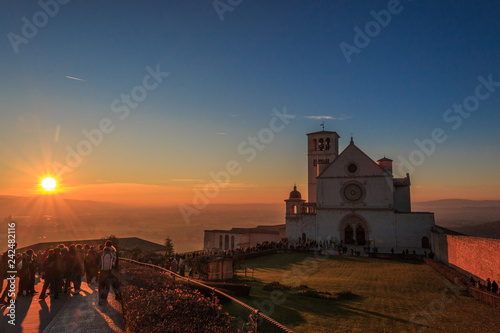 assisi is a city in Umbria, in Italy. It is surrounded by hills, olive groves and vineyards