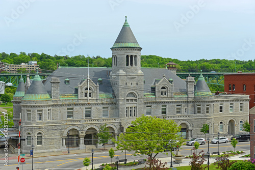 Old Post Office and Court House is a historic former federal government building with Romanesque Revival style on Water Street in downtown Augusta, Maine, USA.