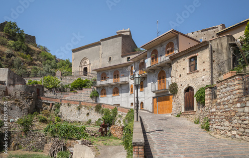 The hilltop village of Savoca in Sicily