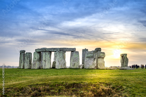 Stonehenge with sun set