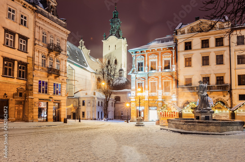  Lviv street in winter