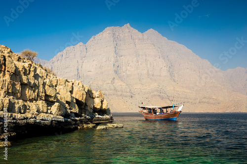 Dhow boat near the Musandam