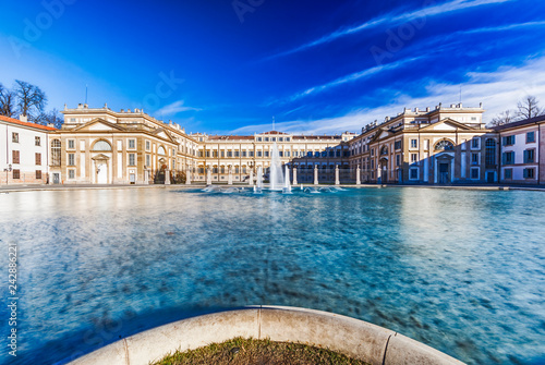 Villa reale in monza city center with fountain