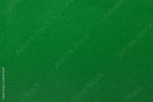 Background of green felt closeup
