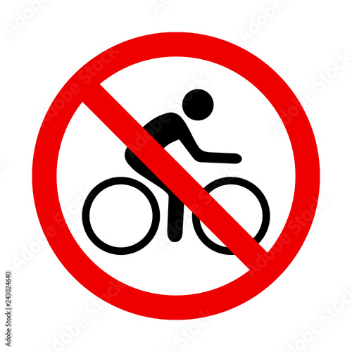 znak zakazu dla rowerów