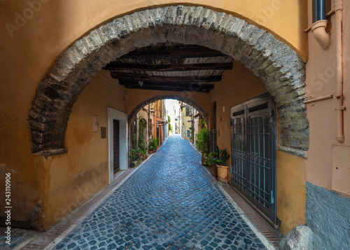 Monterotondo (Italy) - A city in metropolitan area of Rome, on the Sabina countryside hills. Here a view of nice historical center.