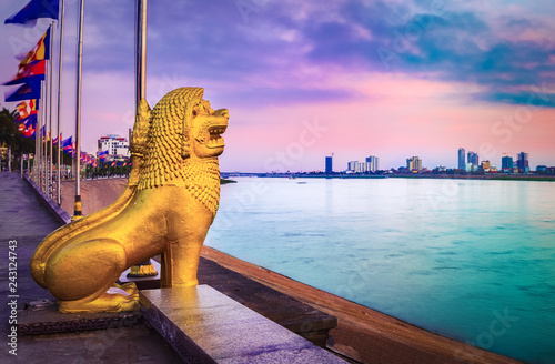 Phnom Penh riverside. Cambodia