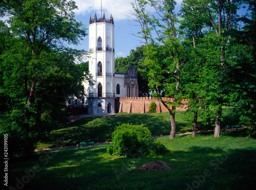 Opinogora, Poland - June, 2012: neo-gothic caste in Opinogora