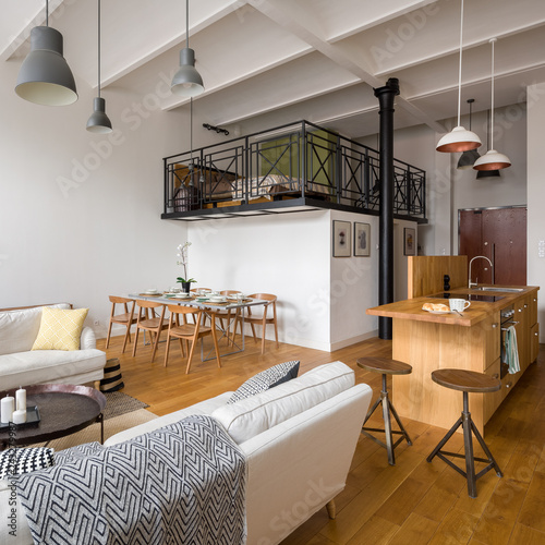 Studio flat with mezzanine