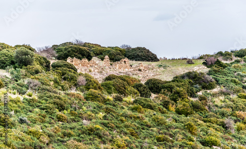 Ruins on a Hillside in Southern Italy