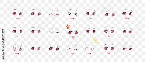 Emotions eyes of anime (manga) girls