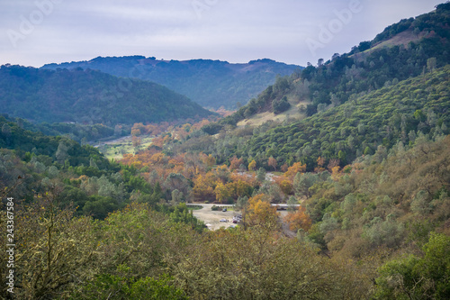 Colorful valley in Henry W. Coe State Park, south San Francisco bay, California