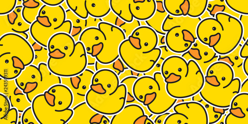 duck seamless pattern vector rubber ducky isolated cartoon illustration bird bath shower repeat wallpaper tile background gift wrap paper yellow