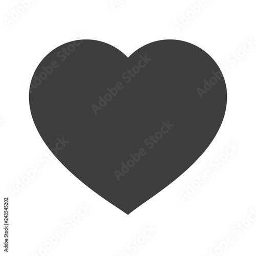 Heart vector icon. Valentine's Day sign, love symbol emblem isolated.