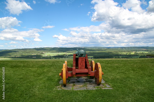 Old cannon on Kongsvinger fortress, Norway - Kongsvinger fortress was built in the years from 1673 to 1784