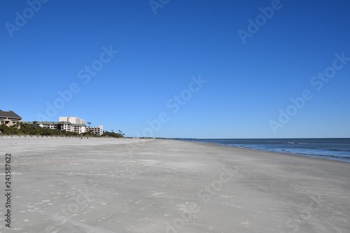 Empty beach at Hilton Head South Carolina