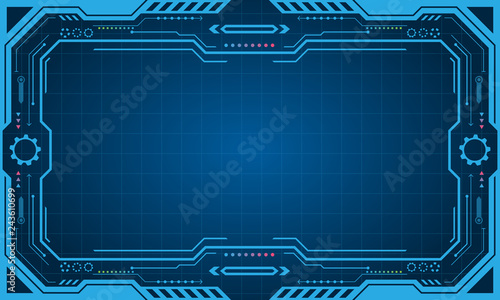 Abstract Futuristic Presentation Panel (Frame), Technology Display