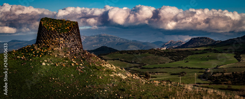 Sardinian landscape with Nuraghe
