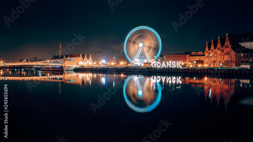 Gdansk old town at night