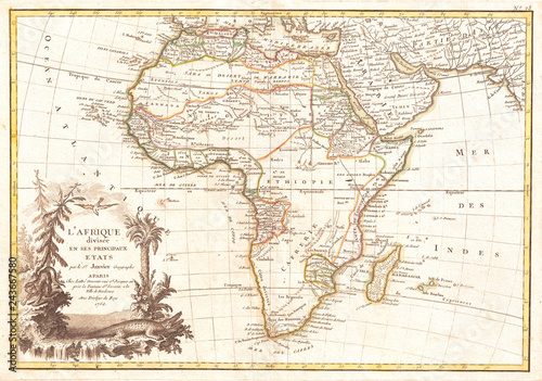 1762, Janvier Map of Africa