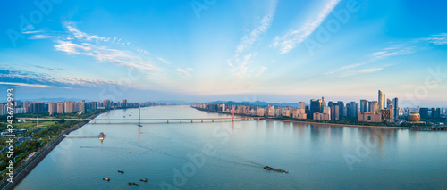 Panoramic city skyline in hangzhou china