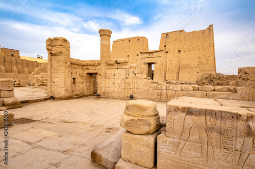 The ruins of the temple of Horus at Idfu Egypt