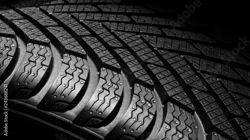 Close up tyre profile car tires