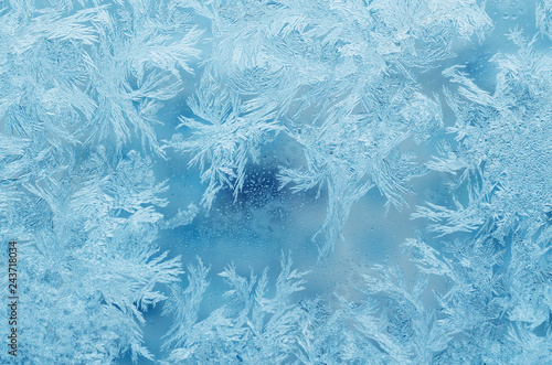 Abstract frosty pattern on glass, background texture