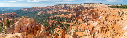 Panorama view of Bryce Amphitheater from Sunrise Point of Bryce Canyon National Park, Utah