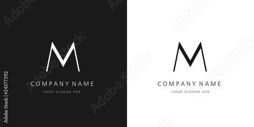 m logo letter design 