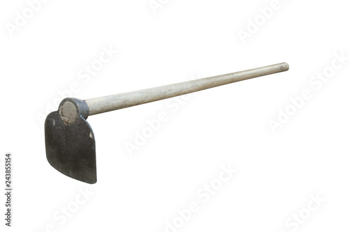 hoe on a white background with clipping part.