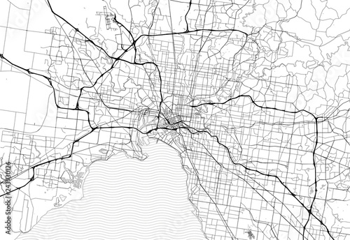 Area map of Melbourne, Australia