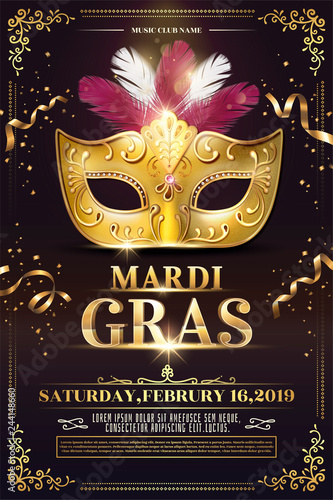 Mardi Gras party poster