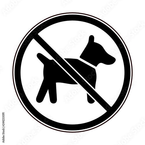 znak zakaz wprowadzania psów