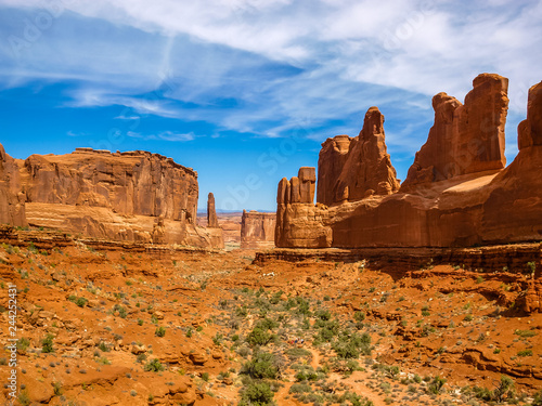 Great red rocks of Arches National Park, Utah