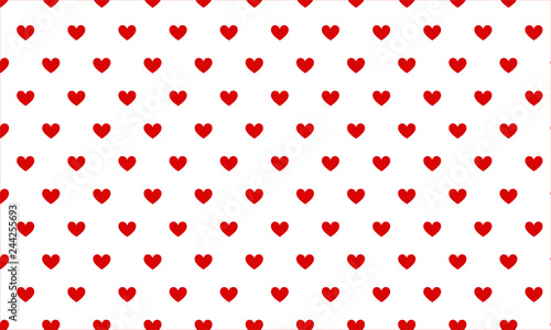 Small red hearts on white background seamless pattern for Valentine's Day