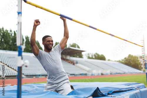 High jump in track and field.